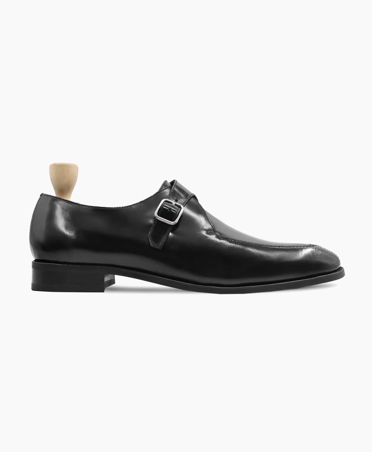 Ashburton Single Monkstrap Black Leather Shoes