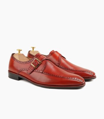 Ashburton Single Monkstrap Red Leather Shoes
