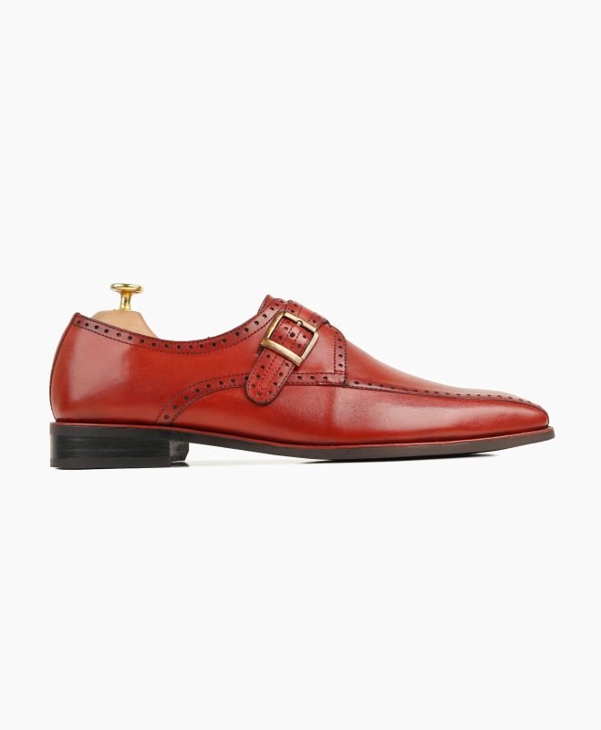 Ashburton Single Monkstrap Red Leather Shoes