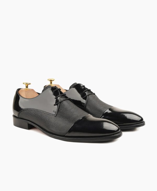 Belper Derby Black Patent Leather Shoes