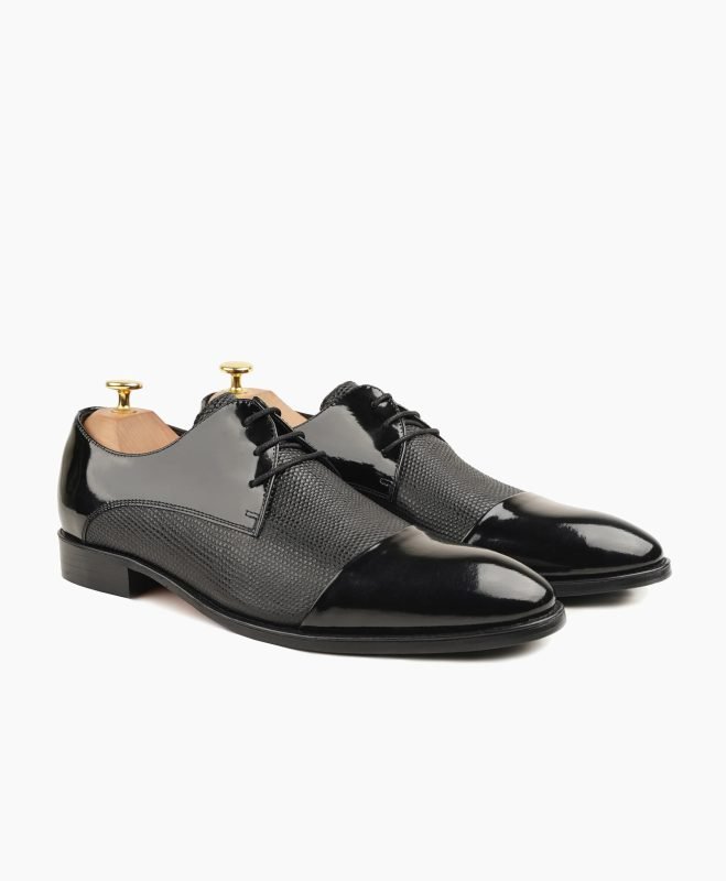 Belper Derby Black Patent Leather Shoes