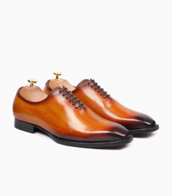 Bideford Wholecut Burnish Tan Leather Shoes