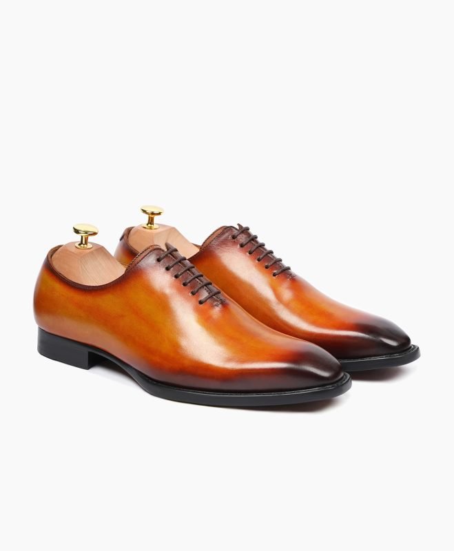 Bideford Wholecut Burnish Tan Leather Shoes