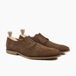 Bolsover Derby Brown Suede Leather Shoes