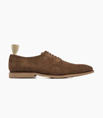 Bolsover Derby Brown Suede Leather Shoes