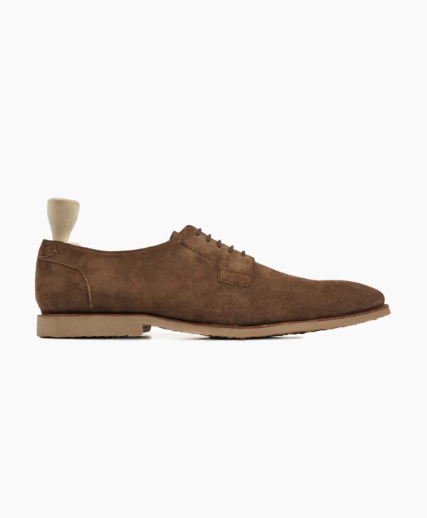 Bolsover Derby Brown Suede Leather Shoes