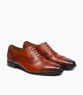 Chester Oxford Tan Brown Leather Shoes