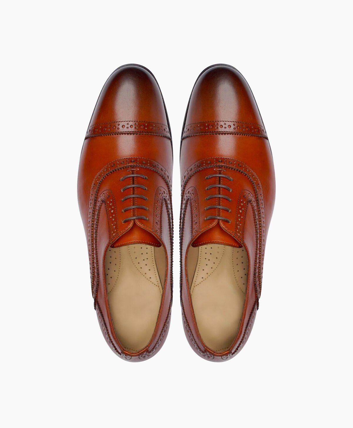 Chester Oxford Tan Brown Leather Shoes