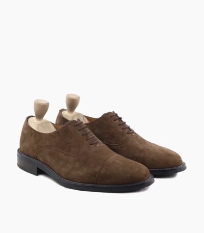 Congleton Oxford Dark Brown Suede Leather Shoes