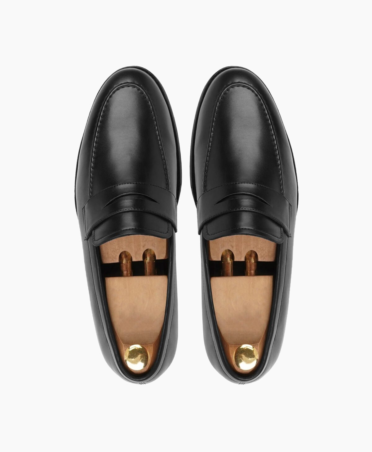 Crediton Black Leather Loafers