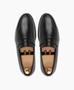 Crediton Black Leather Loafers