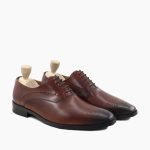 Crewe Oxford Burnish Oxblood Leather Shoes