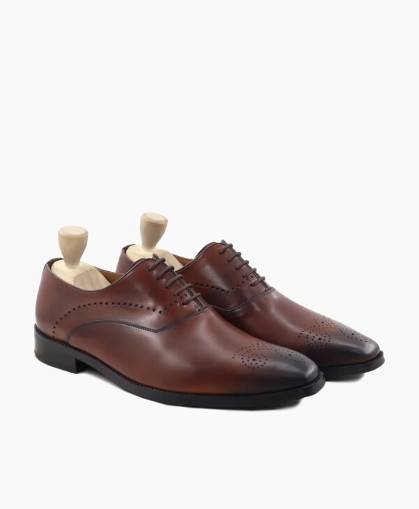 Crewe Oxford Burnish Oxblood Leather Shoes