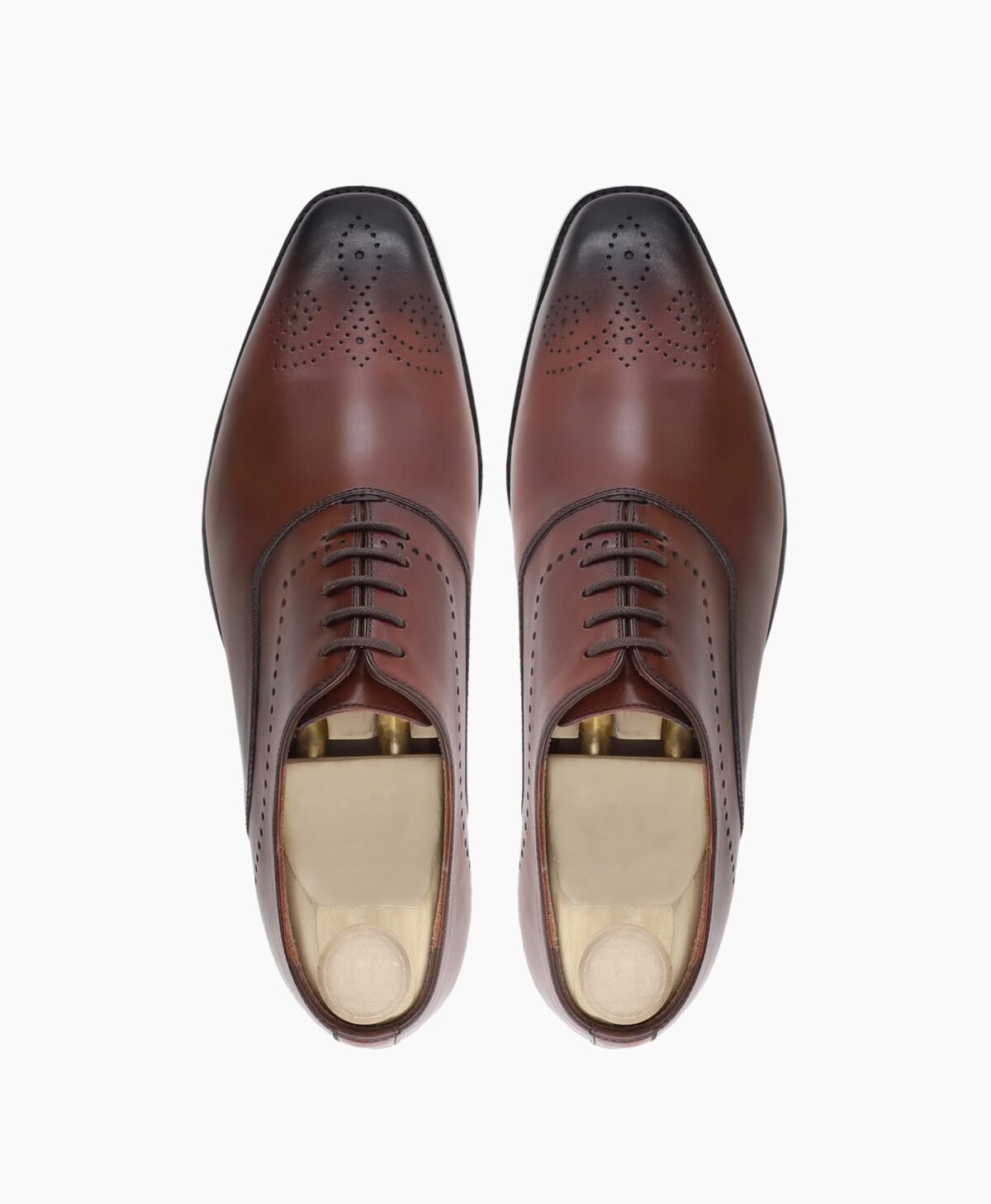 Crewe Oxford Burnish Oxblood Leather Shoes
