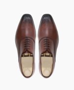 Crewe Oxford Burnish Oxblood Leather Shoes