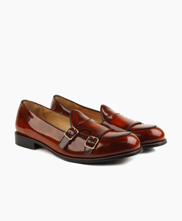 Dartmouth Double Monkstrap Brown Leather Shoes