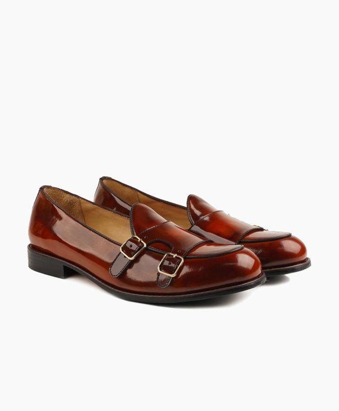 Dartmouth Double Monkstrap Brown Leather Shoes
