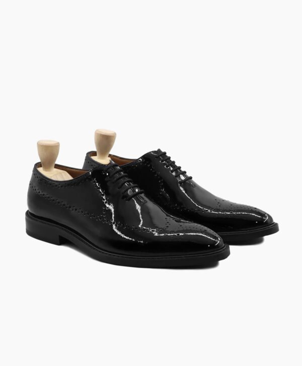 Eastbourne Wholecut Black Patent Leather Shoes