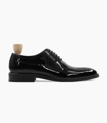 Eastbourne Wholecut Black Patent Leather Shoes