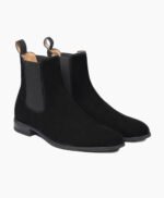 Eden Chelsea Black Suede Leather Boot