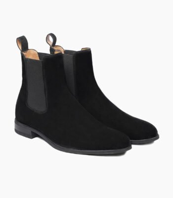 Eden Chelsea Black Suede Leather Boot