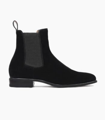 Eden Chelsea Black Suede Leather Boot