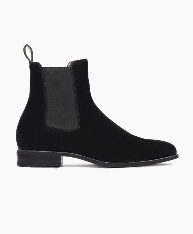 Eden Chelsea Black Suede Leather Boot