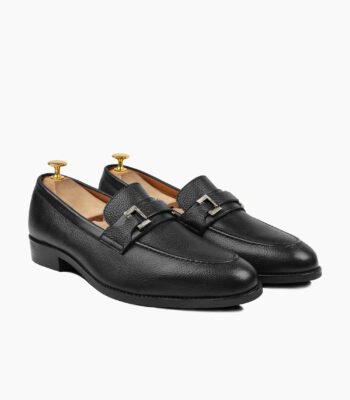 Exeter Black Leather Loafers