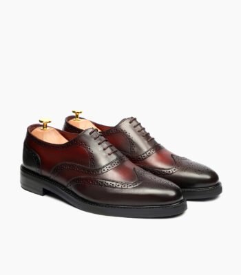 Falmouth Oxford Brown Burgundy Leather Shoes