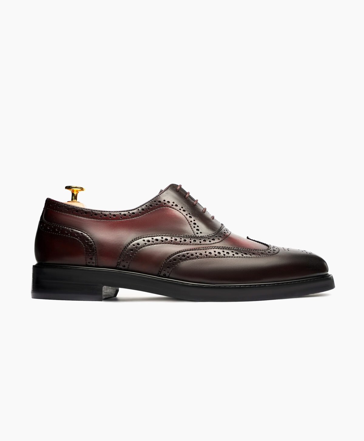 Falmouth Oxford Brown Burgundy Leather Shoes