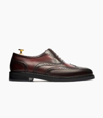 Falmouth Oxford Brown Burgundy Leather Shoes