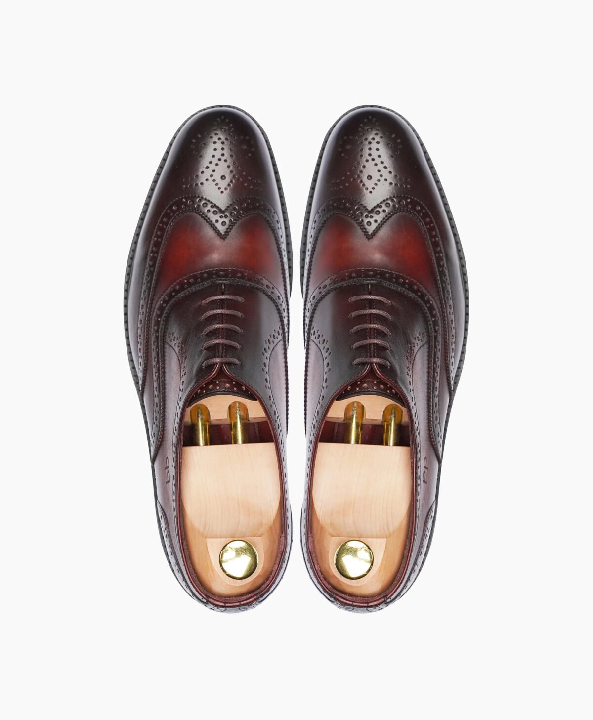 Falmouth Oxford Brown Burgundy Leather Shoes
