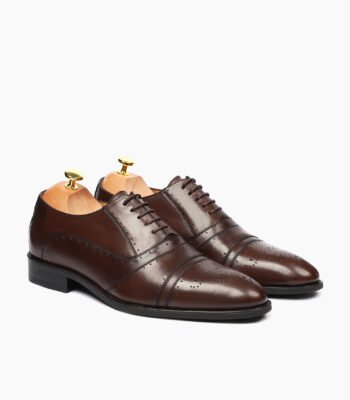 Fenland Oxford Dark Brown Leather Shoes