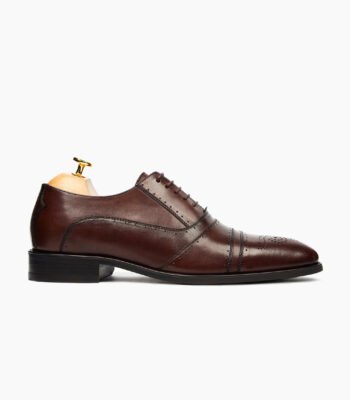 Fenland Oxford Dark Brown Leather Shoes