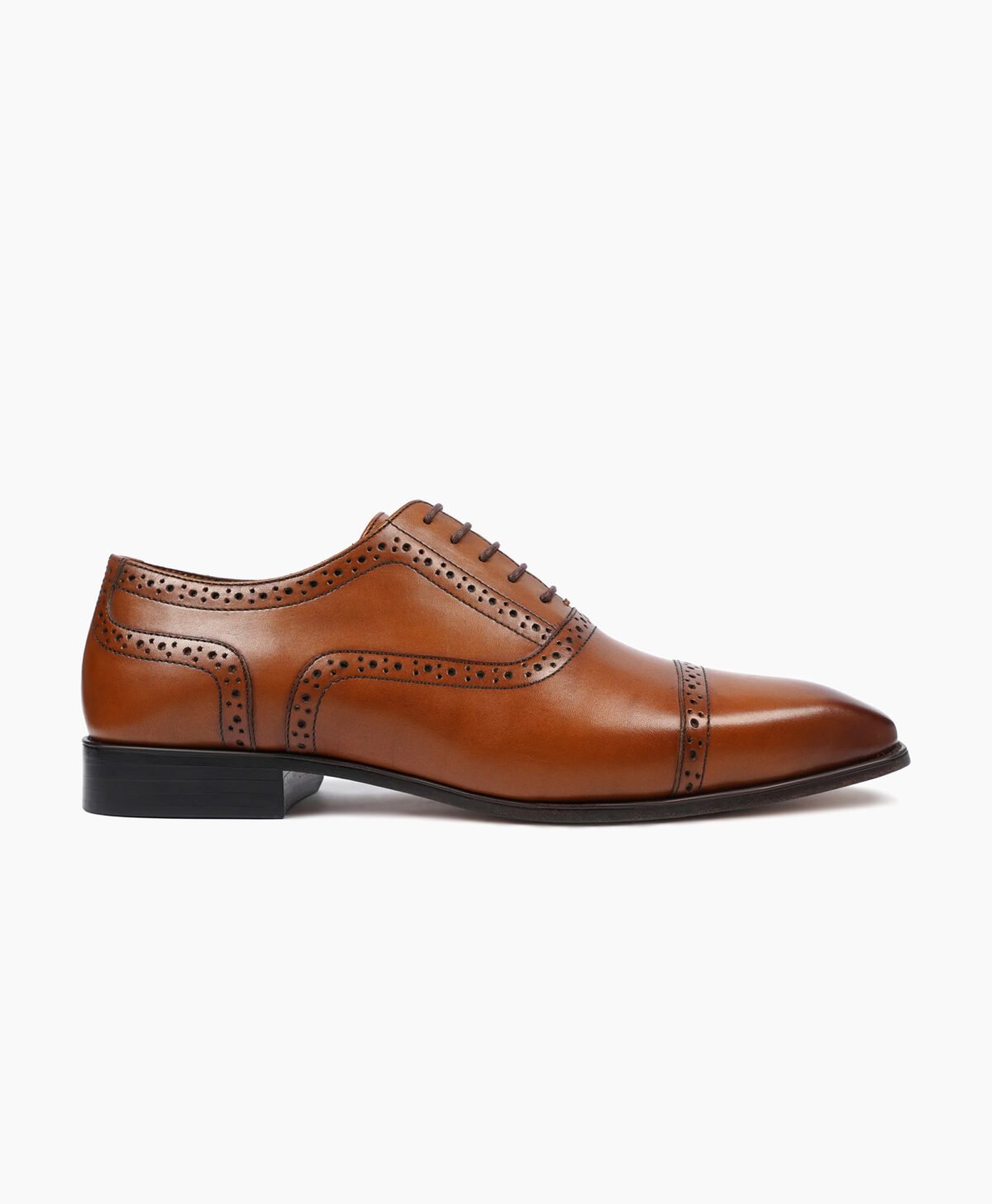 Fowey Oxford Light Brown Leather Shoes