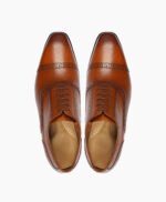Fowey Oxford Light Brown Leather Shoes