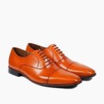 Helston Oxford Orange Tan Leather Shoes