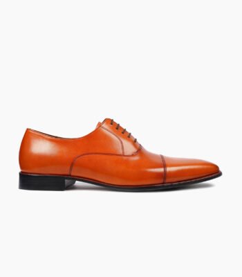 Helston Oxford Orange Tan Leather Shoes