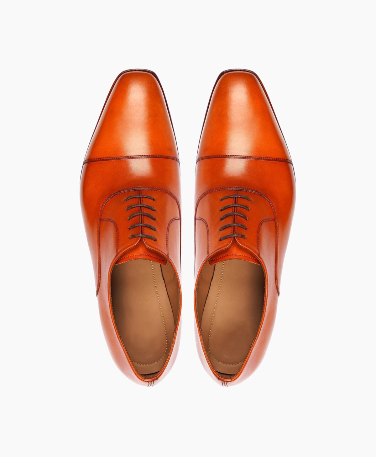 Helston Oxford Orange Tan Leather Shoes