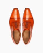 Helston Oxford Orange Tan Leather Shoes