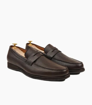 Lynton Dark Brown Leather Loafers