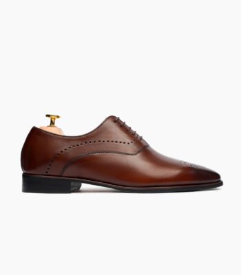 Macclesfield Oxford Reddish Brown Leather Shoes