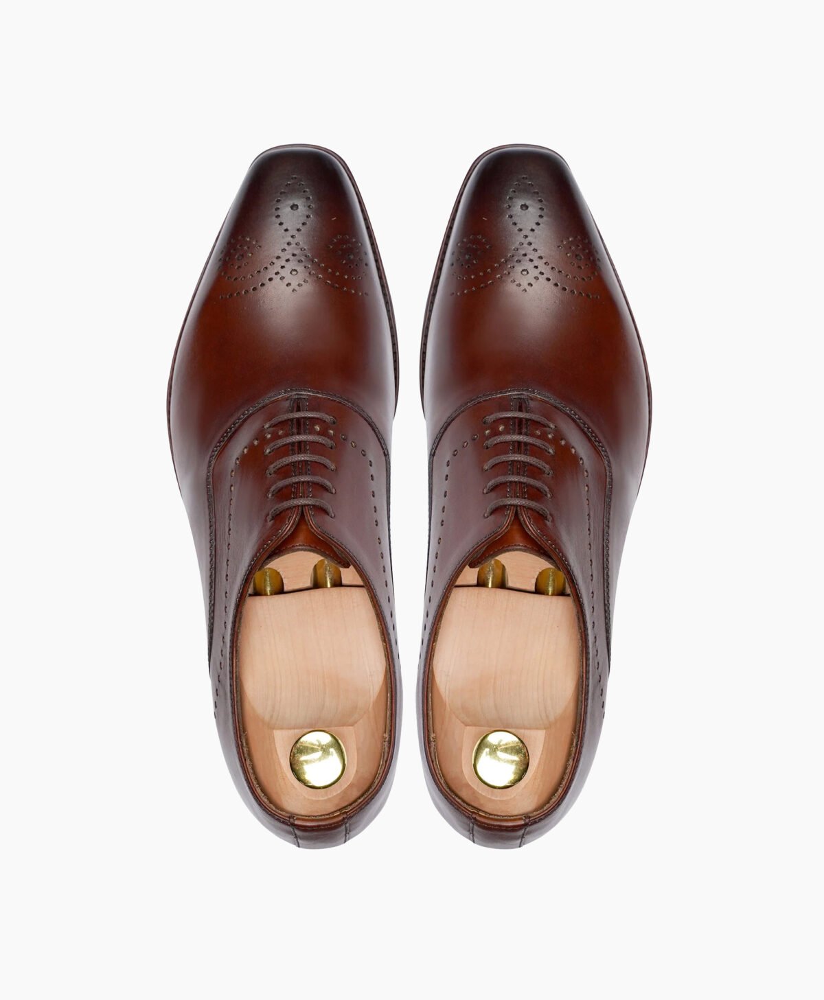 Macclesfield Oxford Reddish Brown Leather Shoes