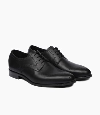 Matlock Derby Black Leather Shoes