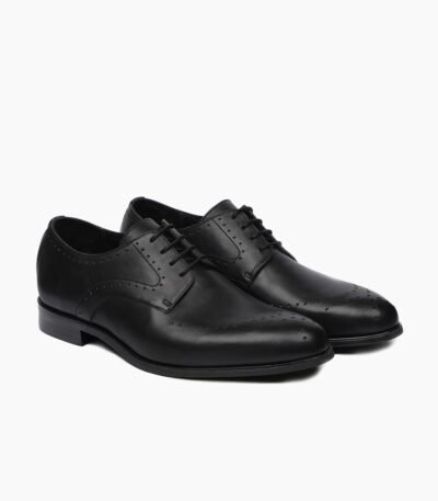 Matlock Derby Black Leather Shoes