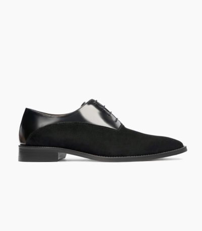 Nantwich Oxford Fusion Of Black Suede Leather Shoes