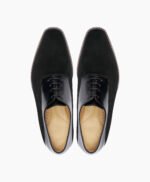 Nantwich Oxford Fusion Of Black Suede Leather Shoes