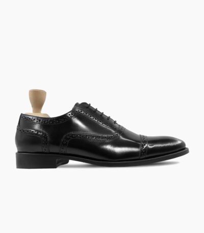 Ramsey Oxford Black High Shine Leather Shoes