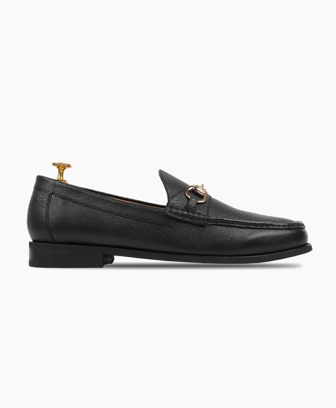 Repton Black Leather Loafers
