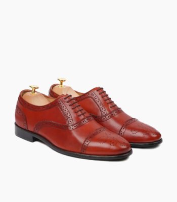 Saltash Oxford Orange Tan Leather Shoes